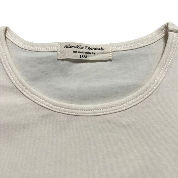 Adorable Essentials 18m Cream Ivory Ruffle Sleeve Top - Picture 4 of 4